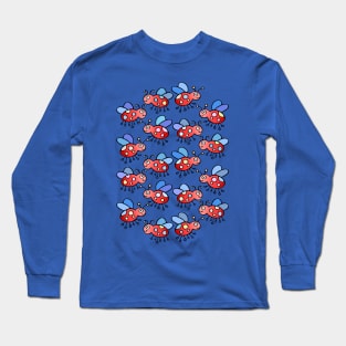 Cute Kawaii Ladybird Pattern Long Sleeve T-Shirt